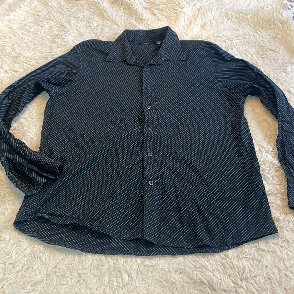 Kenneth Cole New York Large Stripe Button Down Shirt